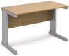 Dams Vivo Rectangular Desk with Cable Managed Legs - 1200mm x 600mm - Oak