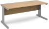 Dams Vivo Rectangular Desk with Cable Managed Legs - 1800mm x 800mm - Oak