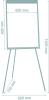 Spaceright Telescopic Flipchart Easel Non-Magnetic Writing Whiteboards