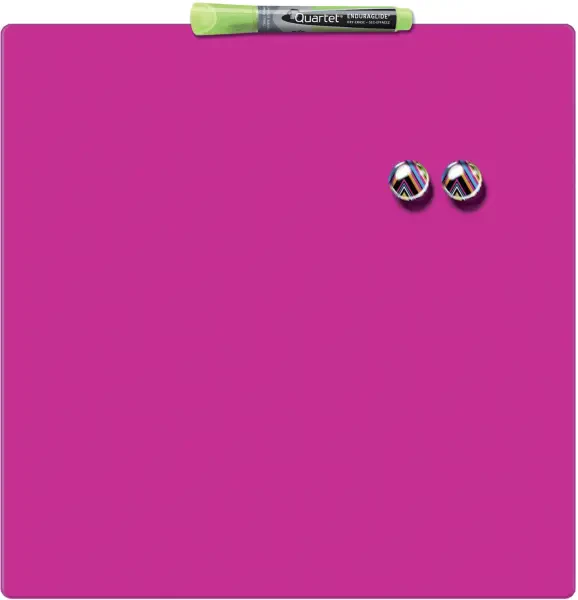 Nobo Mini Magnetic Whiteboard Coloured Tile 360mm x 360mm Pink