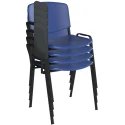 Dams Taurus Plastic Stacking Chair with Writing Tablet - Pack of 4