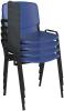 Dams Taurus Plastic Stacking Chair with Writing Tablet - Pack of 4 - Blue