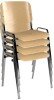 Dams Taurus Wooden Stacking Chair - Pack of 4 - Beech