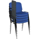 Dams Taurus Chrome Frame Stacking Chair with Writing Tablet - Pack of 4