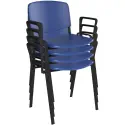 Dams Taurus Plastic Stacking Chair with Arms - Pack of 4