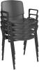 Dams Taurus Plastic Stacking Chair with Arms - Pack of 4 - Black