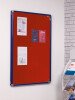 Spaceright SmartShield FlameShield Tamperproof Noticeboard - 600 x 900mm - Red