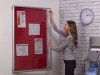 Spaceright Smartshield Tamperproof Noticeboard - 600 x 900mm - Red