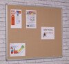 Spaceright FlameShield Aluminium Framed Noticeboard - 1200 x 900mm - Natural