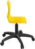 Titan Swivel Junior Chair with Black Base - (6-11 Years) 355-420mm Seat Height - Yellow