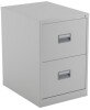 TC Talos 2 Drawer Steel Filing Cabinet - Grey