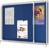 Nobo Premium Plus Felt Lockable Notice Board 8 x A4 Blue