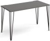 Dams Tikal Rectangular Desk with Hairpin Legs - 1200mm x 600mm - Onyx Grey