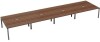 TC Bench Desk, Pod of 8, Full Depth - 4800 x 1600mm - Dark Walnut (8-10 Week lead time)