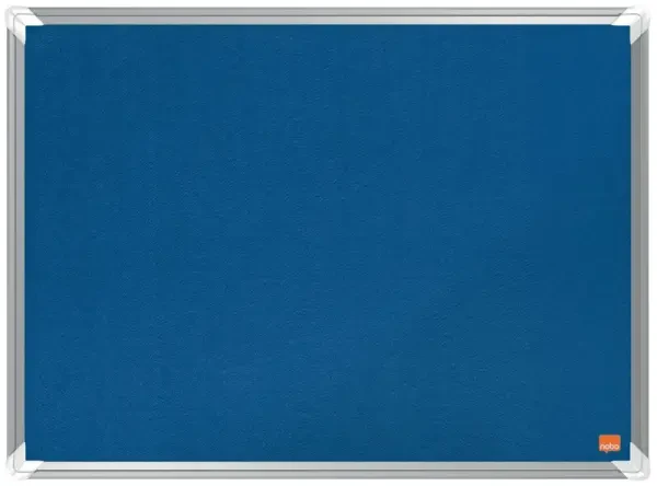 Nobo Premium Plus Felt Notice Board 600mm x 450mm Blue