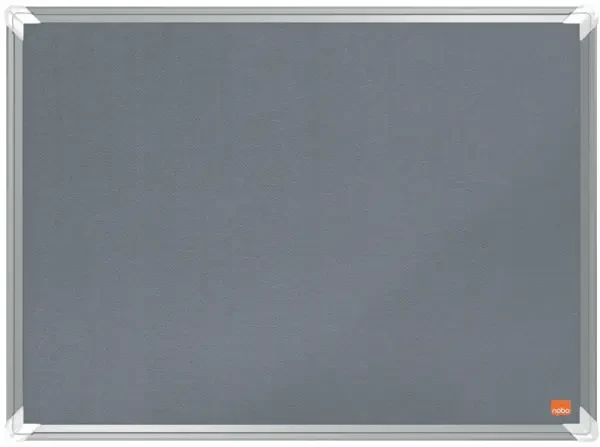 Nobo Premium Plus Felt Notice Board 600mm x 450mm Grey