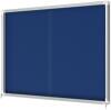 Nobo Premium Plus Felt Lockable Sliding Notice Board 18 x A4 Blue