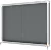 Nobo Premium Plus Felt Lockable Sliding Notice Board 8 x A4 Grey