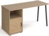 Dams Sparta Rectangular Desk with A-Frame Legs and 1 Door Support Pedestal - 1400 x 600mm - Kendal Oak