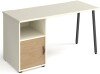 Dams Sparta Rectangular Desk with A-Frame Legs and 1 Door Support Pedestal - 1400 x 600mm - White