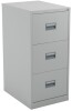 TC Talos 3 Drawer Steel Filing Cabinet - Grey