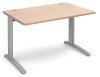 Dams TR10 Rectangular Desk with Cable Managed Legs - 1200mm x 800mm - Beech