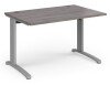 Dams TR10 Rectangular Desk with Cable Managed Legs - 1200mm x 800mm - Grey Oak