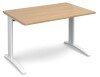 Dams TR10 Rectangular Desk with Cable Managed Legs - 1200mm x 800mm - Oak