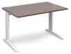 Dams TR10 Rectangular Desk with Cable Managed Legs - 1200mm x 800mm - Walnut