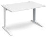 Dams TR10 Rectangular Desk with Cable Managed Legs - 1200mm x 800mm - White