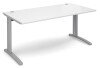 Dams TR10 Rectangular Desk with Cable Managed Legs - 1600mm x 800mm - White