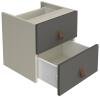 Dams Storage Unit Insert - Drawers with Leather Pull Handles - Onyx Grey