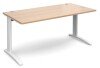 Dams TR10 Rectangular Desk with Cable Managed Legs - 1600mm x 800mm - Beech