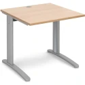 Dams TR10 Rectangular Desk with Cable Managed Legs - 800mm x 800mm