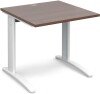 Dams TR10 Rectangular Desk with Cable Managed Legs - 800mm x 800mm - Walnut