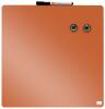 Nobo Mini Magnetic Whiteboard Coloured Tile 360mm x 360mm Orange