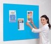 Spaceright Accents Unframed Noticeboard - 1800 x 1200mm - Light Blue