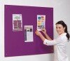 Spaceright Accents Unframed Noticeboard - 900 x 1200mm - Plum