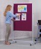 Spaceright Accents Mobile Noticeboard - Plum