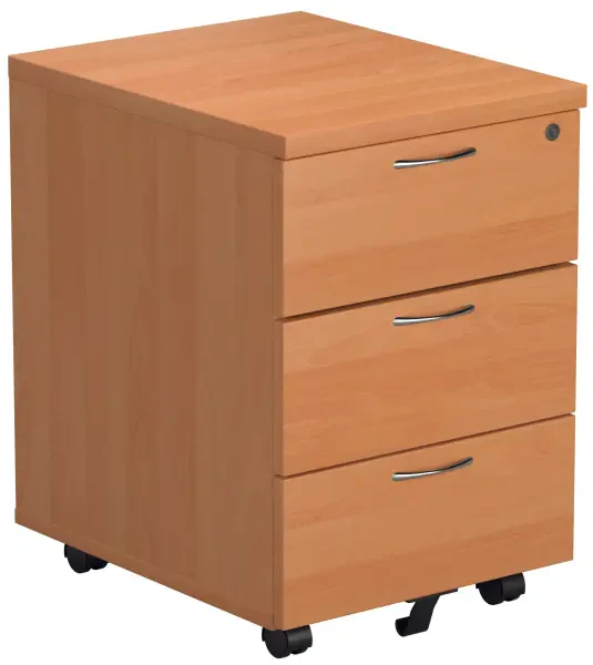 TC Mobile Pedestal 3 Drawers - Beech