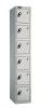 Probe Six Door Single Steel Lockers - 1780 x 305 x 460mm - Silver (RAL 9006)