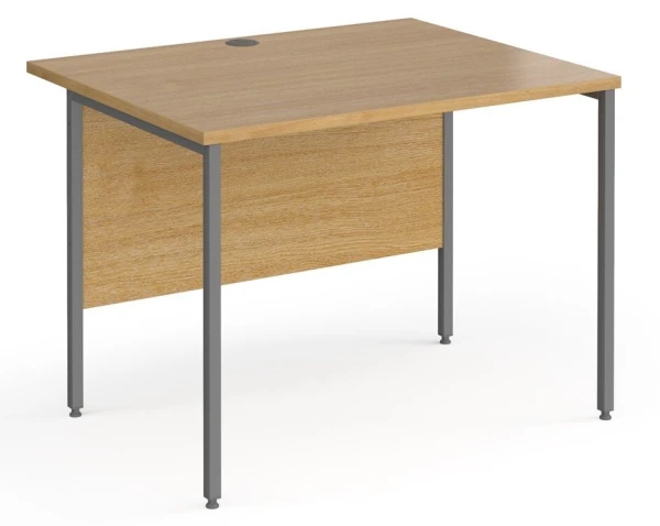 Dams Contract 25 Rectangular Desk with Straight Legs - 1000 x 800mm - Oak