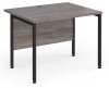 Dams Maestro 25 Rectangular Desk with Straight Legs - 1000 x 800mm - Grey Oak