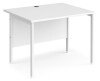Dams Maestro 25 Rectangular Desk with Straight Legs - 1000 x 800mm - White