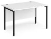 Dams Maestro 25 Rectangular Desk with Straight Legs - 1200 x 800mm - White
