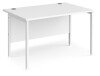 Dams Maestro 25 Rectangular Desk with Straight Legs - 1200 x 800mm - White