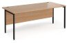 Dams Maestro 25 Rectangular Desk with Straight Legs - 1800 x 800mm - Beech