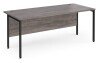 Dams Maestro 25 Rectangular Desk with Straight Legs - 1800 x 800mm - Grey Oak