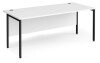 Dams Maestro 25 Rectangular Desk with Straight Legs - 1800 x 800mm - White