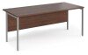 Dams Maestro 25 Rectangular Desk with Straight Legs - 1800 x 800mm - Walnut